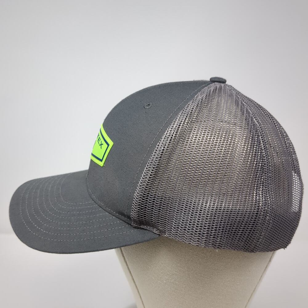 Vortex Patch Snapback Mesh Back Trucker Hat Gray … - image 5
